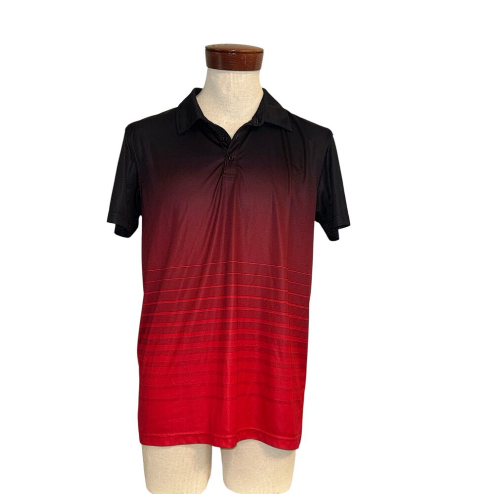 Rawlings red black sport polo shirt sz L